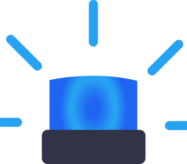 Illustration de gyrophare bleu